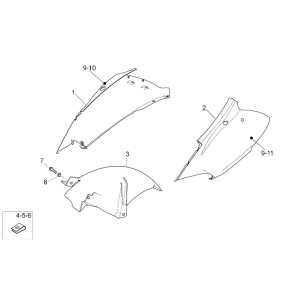 APRILIA ATLANTIC PEGATINA DERECHA NEGRA 677009