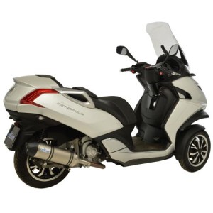 LEOVINCE SILENCIOSO ONE STAINLESS STEEL PEUGEOT METROPOLIS 400 13-15 S14108 - Factory Bike