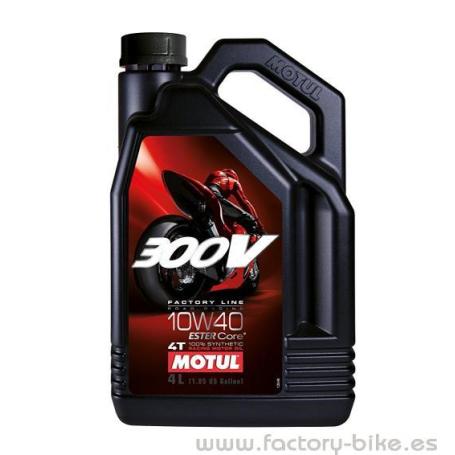 MOTUL 300V FL ROAD RACING 10W40 4L - Factory Bike distribuidor MOTUL