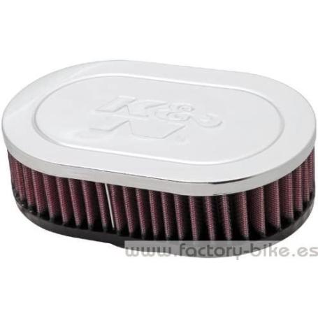 Filtro Potencia K&N Universal D. INT. 70 MM OVALADO - FACTORY BIKE