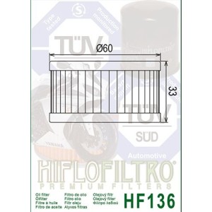 Filtro de Aceite Hiflofiltro HF136