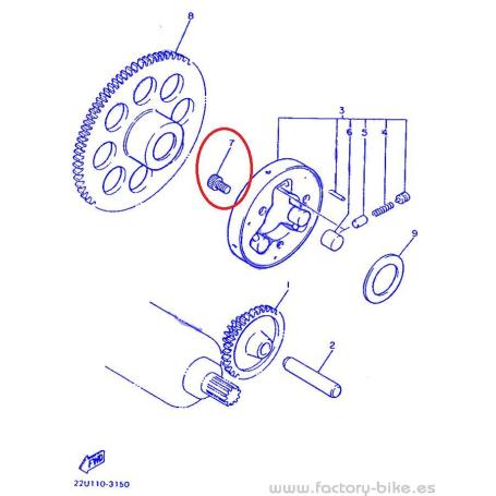 YAMAHA TORNILLO VENDIX DE ARRANQUE 91317-08012 - Factory Bike