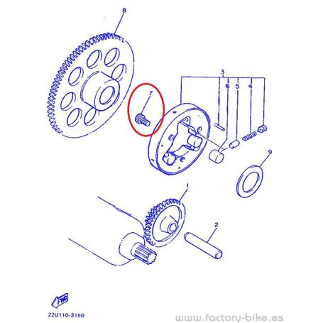 YAMAHA TORNILLO VENDIX DE ARRANQUE 91317-08012