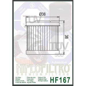Filtro de Aceite Hiflofiltro HF167