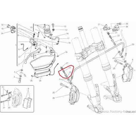 DUCATI PURGADOR PINZA DE FRENO DELANTERA 77913971A - Factory Bike
