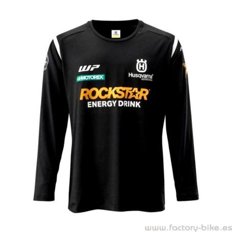 Camiseta Manga Larga Husqvarna Rock Star Negro