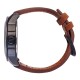 RELOJ ALPINESTARS TECH WATCH 3H MATT BLACK LEATHER STRAP BROWN