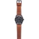 RELOJ ALPINESTARS TECH WATCH 3H MATT BLACK LEATHER STRAP BROWN