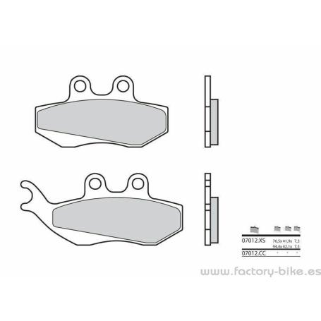 Pastillas de freno orgánicas Brembo 07012