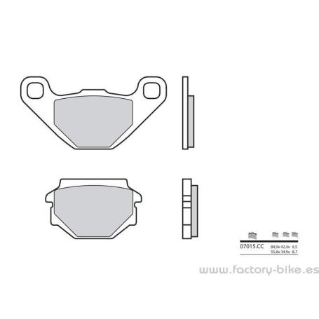 Pastillas de freno orgánicas Brembo 07015