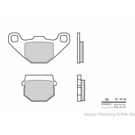 Pastillas de freno orgánicas Brembo 07026 - Factory Bike