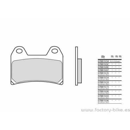 Pastillas de freno sinterizadas Brembo 07BB1990 - Factory Bike