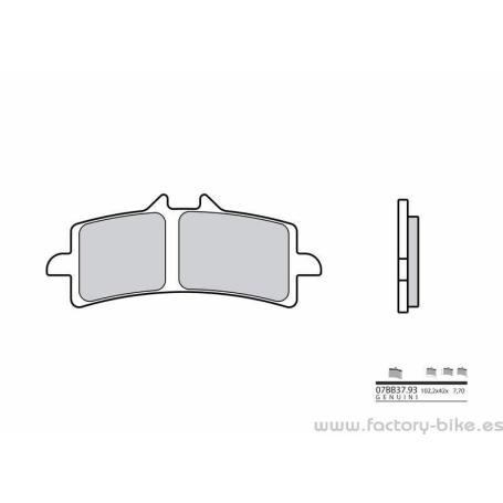 Pastillas de freno sinterizadas Brembo 07BB37SA - Factory Bike