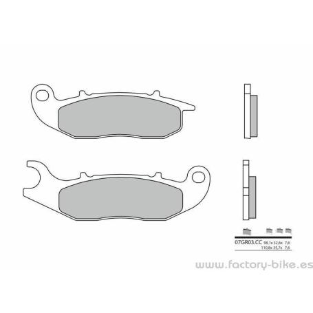 Pastillas de freno orgánicas Brembo 07GR03CC