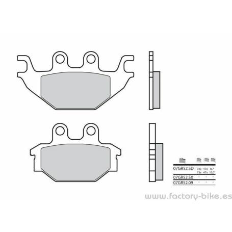 Pastillas de freno sinterizadas Brembo 07GR52SD