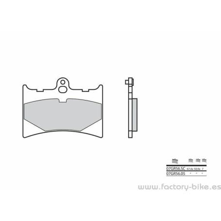 Pastillas de freno orgánicas Brembo 07GR5605