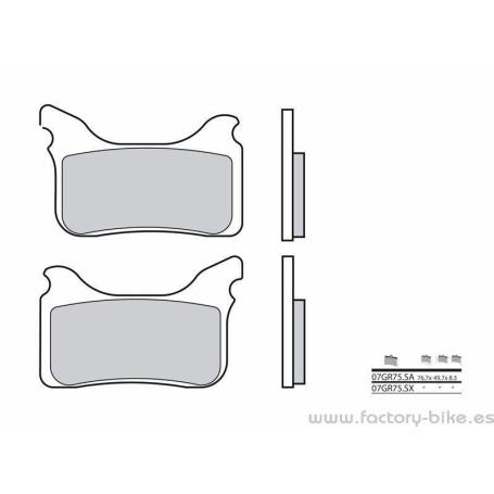 Pastillas de freno sinterizadas de competición Brembo 07GR75SX - Factory Bike