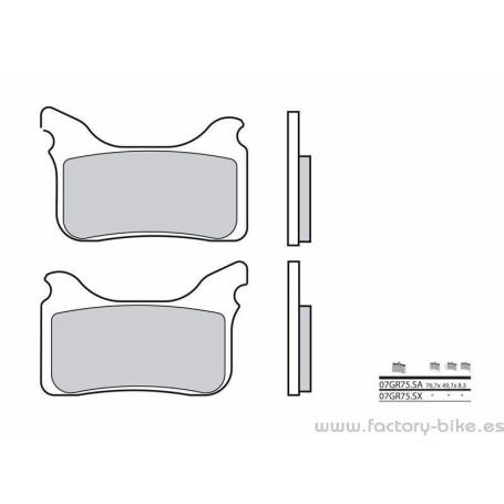 Pastillas de freno sinterizadas de competición Brembo 07GR75SX