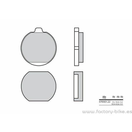 Pastillas de freno orgánicas Brembo 07KA0122