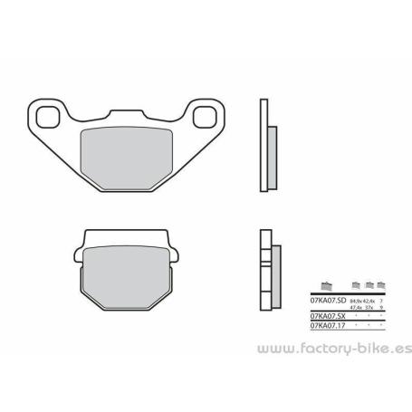 Pastillas de freno orgánicas Brembo 07KA0717