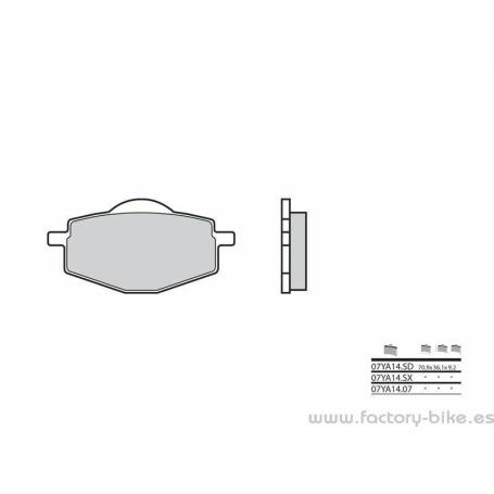 Pastillas de freno sinterizadas Brembo 07YA14SD - Factory Bike