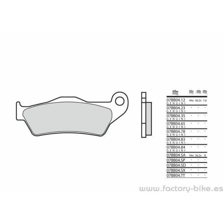 Pastillas Brembo organico 07BB04CC - Factory Bike