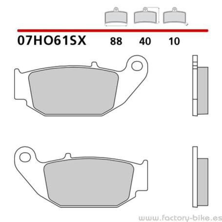 Pastillas de freno BREMBO sinterizadas - 07HO61SX- Factory Bike Pontevedra