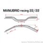 BARRACUDA MANILLAR RACING ALUMINIO NEGRO 22MM  (N1016-RN)