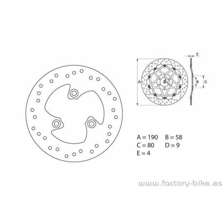 Disco de freno BREMBO Serie Oro redondo fijo (68B40715)