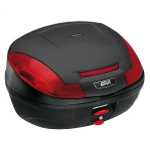 GIVI BAUL E470 SIMPLY III NEGRO CON CATADIOPTRICOS EN ROJO  (E470N)