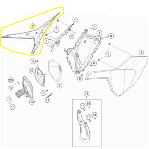 HUSQVARNA TAPA AIRBOX FILTRO DE AIRE 2500600400028