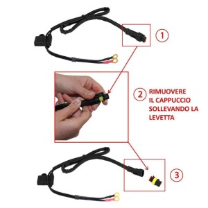 BC BATTERY Cable de Conexcion con Ojales para Cargadores & Mantenedores BC Battery  (710-STD2V) - Factory Bike