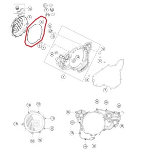 Husqvarna junta tapa embrague 55430027000 TE250/300 17-22