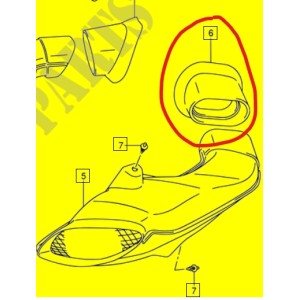 Suzuki toma de aire izquierda (94433-18G00-000) - Factory Bike