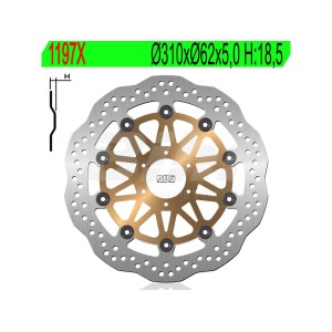 Disco de freno NG 1197XG Ondulado Flotante