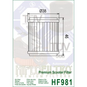Filtro de Aceite Hiflofiltro HF981