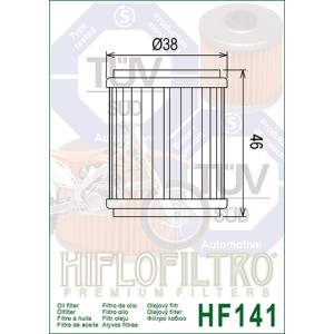 Filtro de Aceite Hiflofiltro HF141