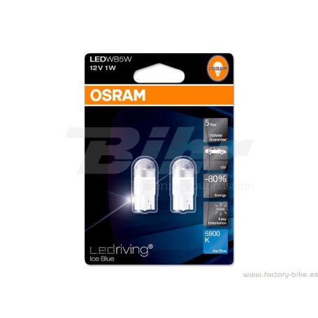 Blister de 2 lámparas OSRAM LED Retrofit 12V W5W 6800K Ice Blue