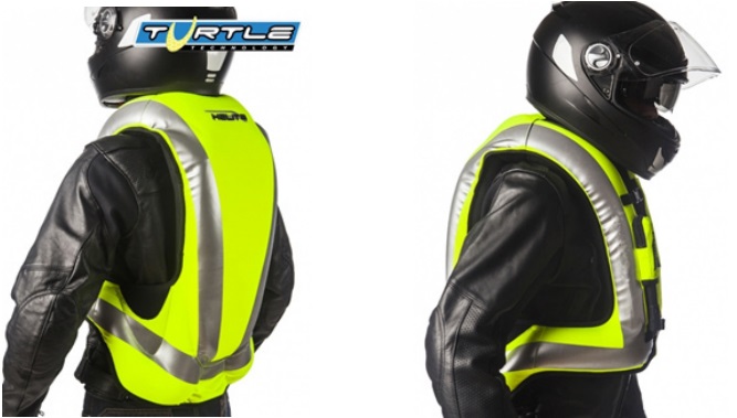 Helite Turtle HI-VIS. Chaleco Airbag para motosistas.